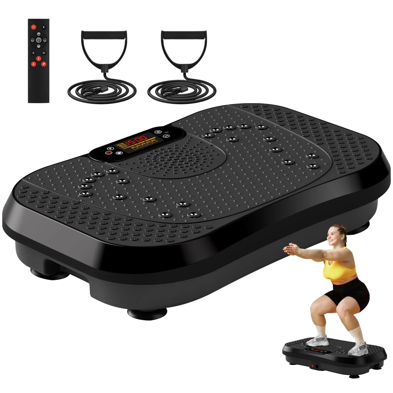 SoftGym Vibration Plate, Dark Black