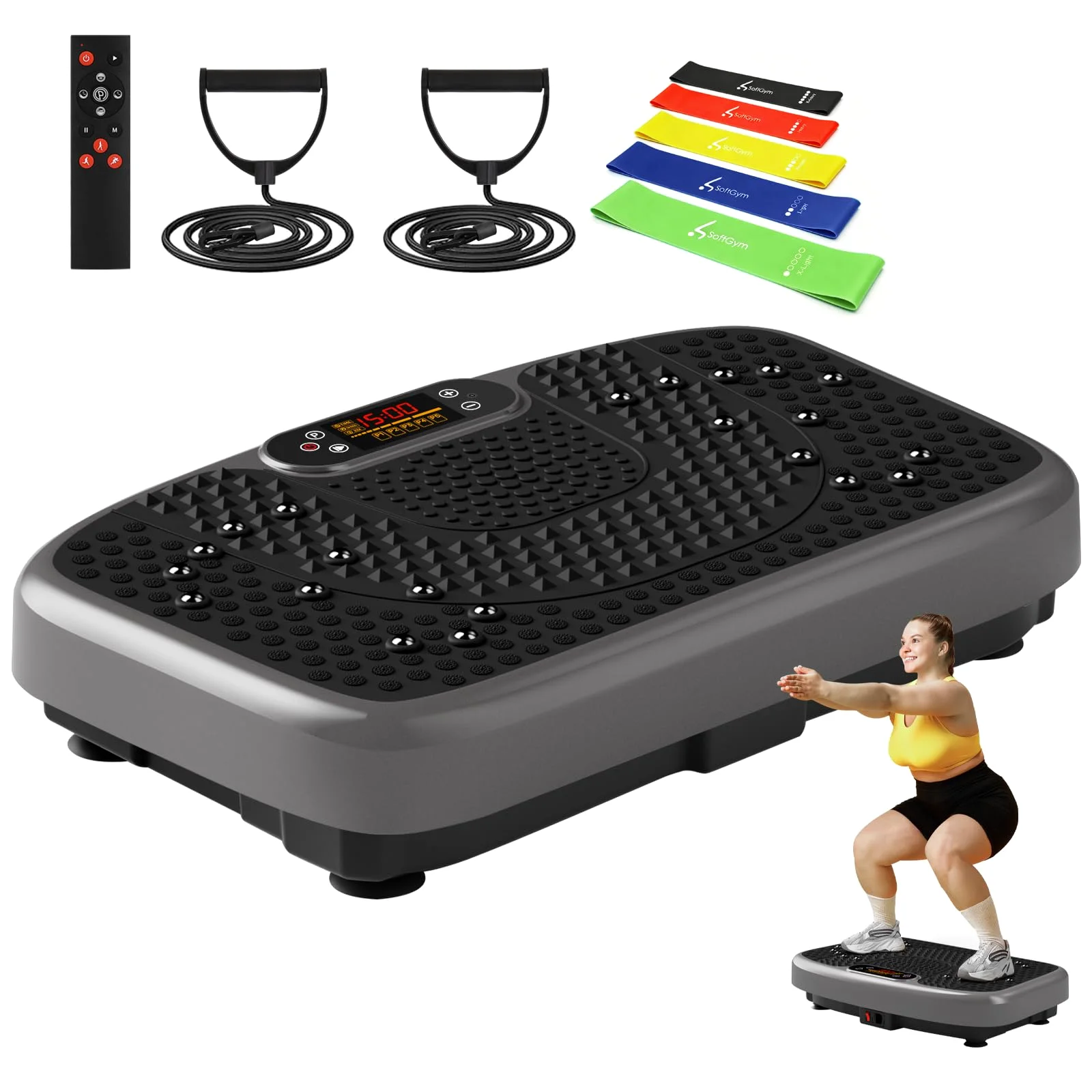 SoftGym Vibration Plate, Gray