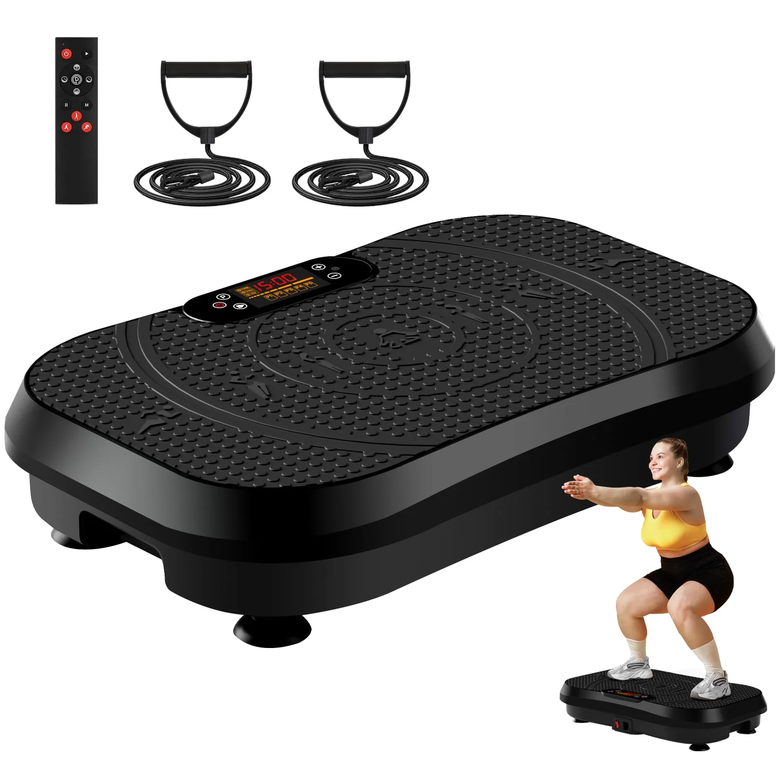 SoftGym Vibration Plate, Deep Black